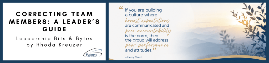 Correcting Team Members: A Leader’s Guide